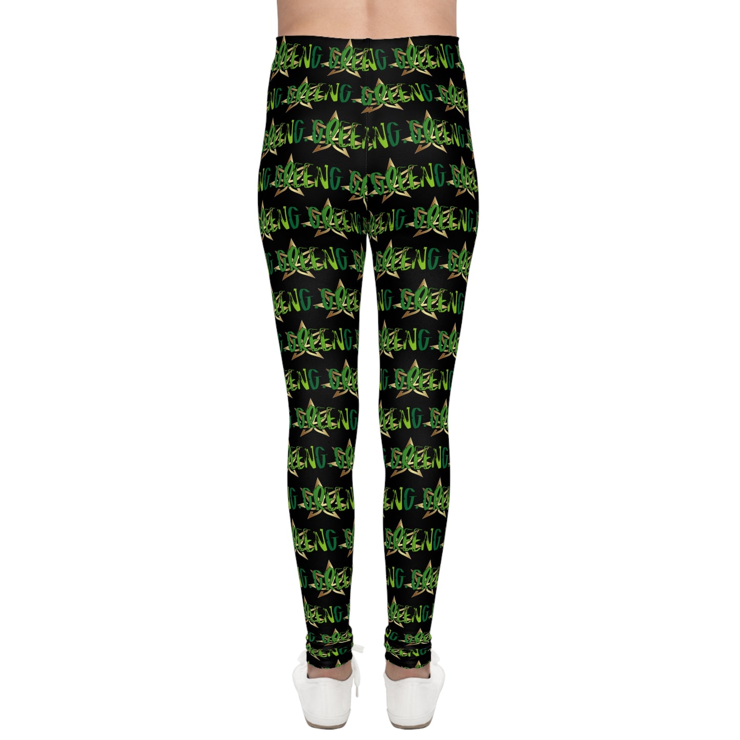 Youth Leggings with Vibrant Plant Design, Perfect for Active Kids, Trendy Athleisure, Great for Gifts, Eco-Conscious Apparel, Everyday Wear