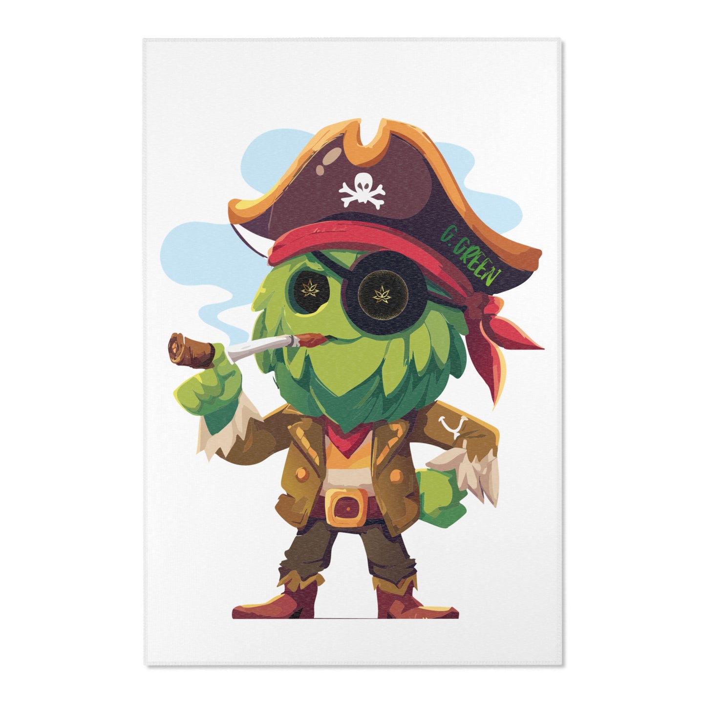 Pirate-Themed Area Rug with Playful Design, Perfect for Kids' Rooms, Game Rooms, Fun Décor, Birthday Gifts, Unique Home Accents