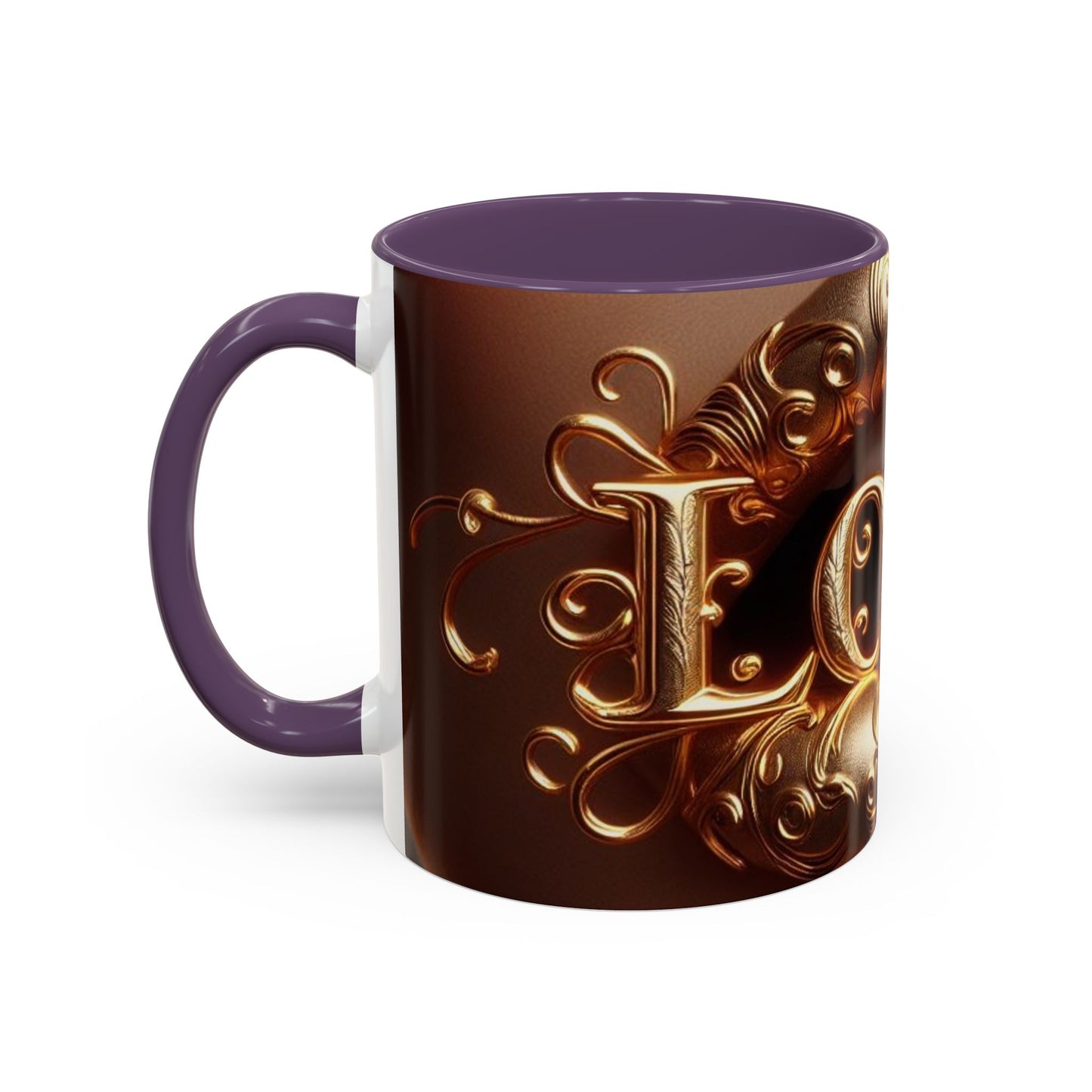 Love Accent Coffee Mug, Romantic Gift Mug, Cute Love Mug, Valentine's Day Gift, Decorative Coffee Mug, Stylish Tea Cup