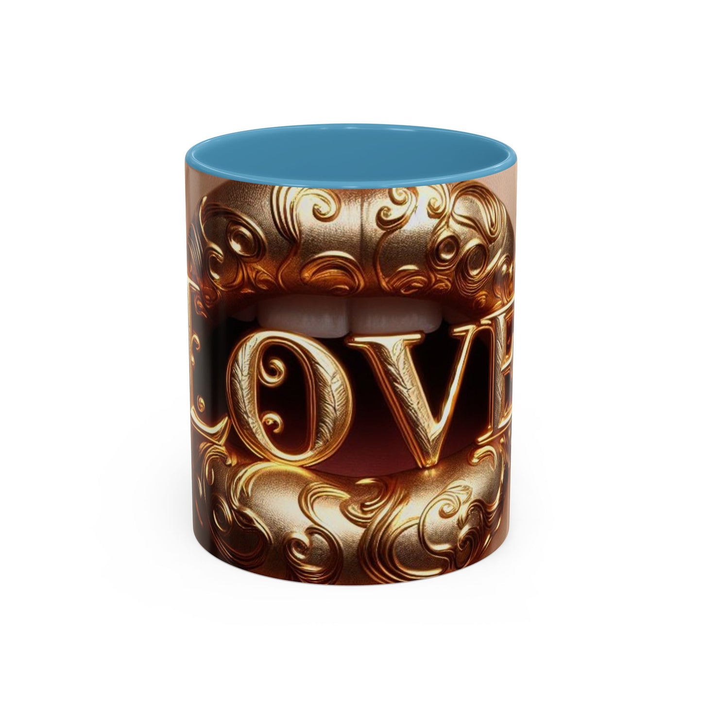 Love Accent Coffee Mug, Romantic Gift Mug, Cute Love Mug, Valentine's Day Gift, Decorative Coffee Mug, Stylish Tea Cup