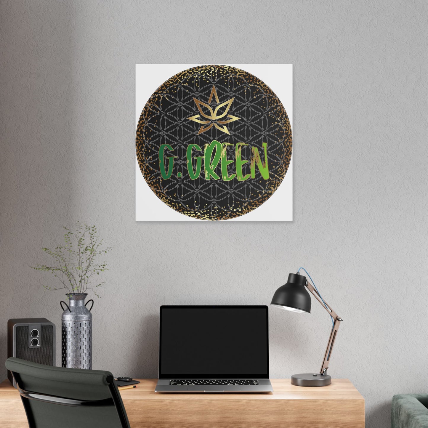 Zen Floral Canvas Art Print, Bohemian Wall Decor, Gift for Yoga Lovers, Meditation Artwork, Home Decor, Modern Art