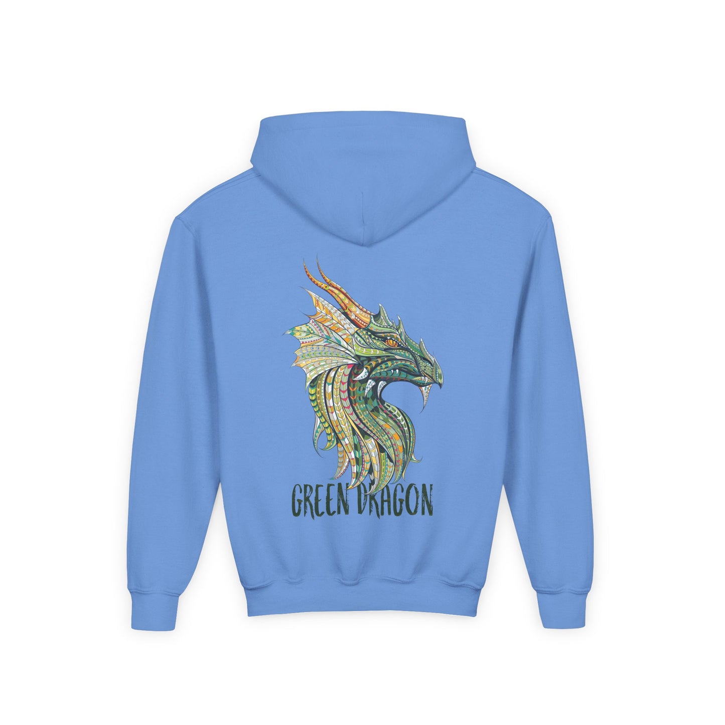 Youth Dragon Graphic Hoodie, Eco-Friendly Hoodie, Gift for Young Artists, Unique Kids Sweatshirt, Fantasy Apparel