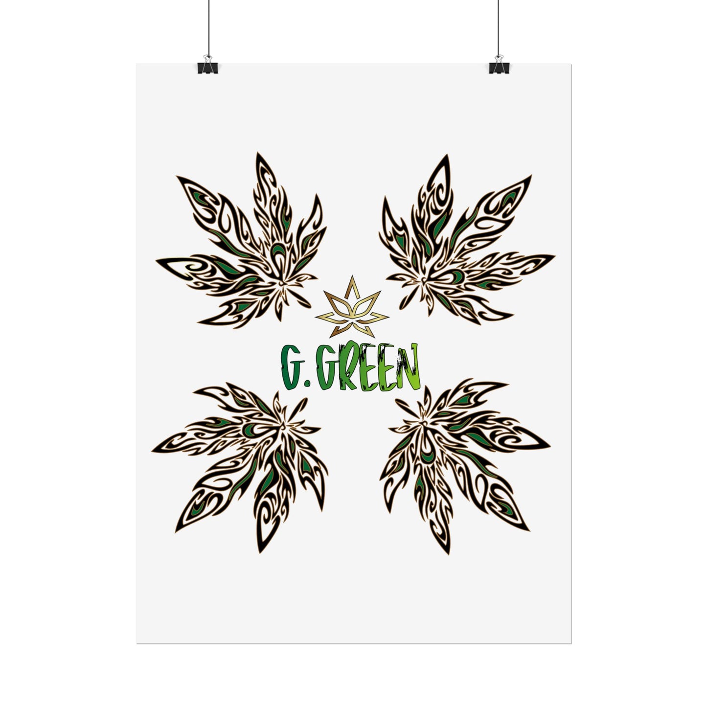 Bohemian Leaf Art Print, Nature Decor, Greenery Wall Art, G. Green, Home Decor, Botanical Poster, Gift for Plant Lovers