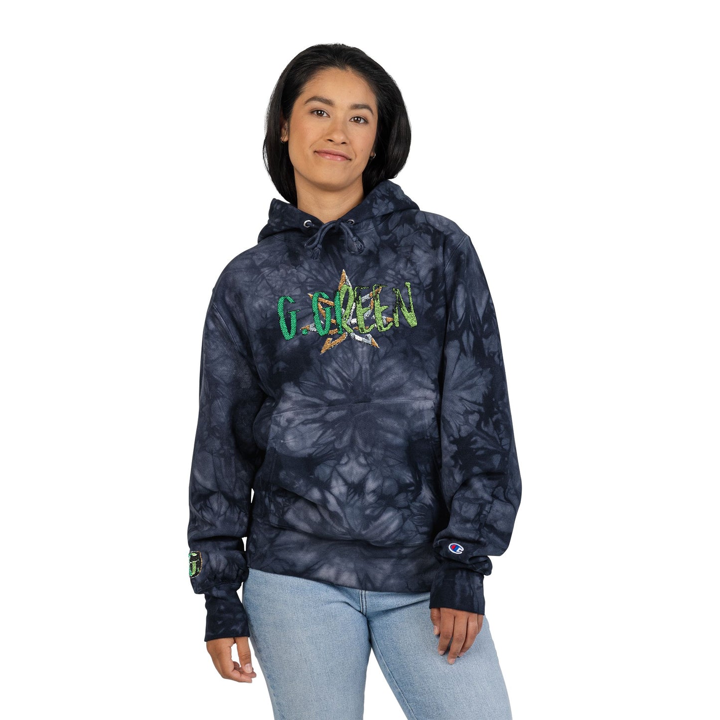 Unisex Champion Tie-Dye Hoodie (Embroidery)