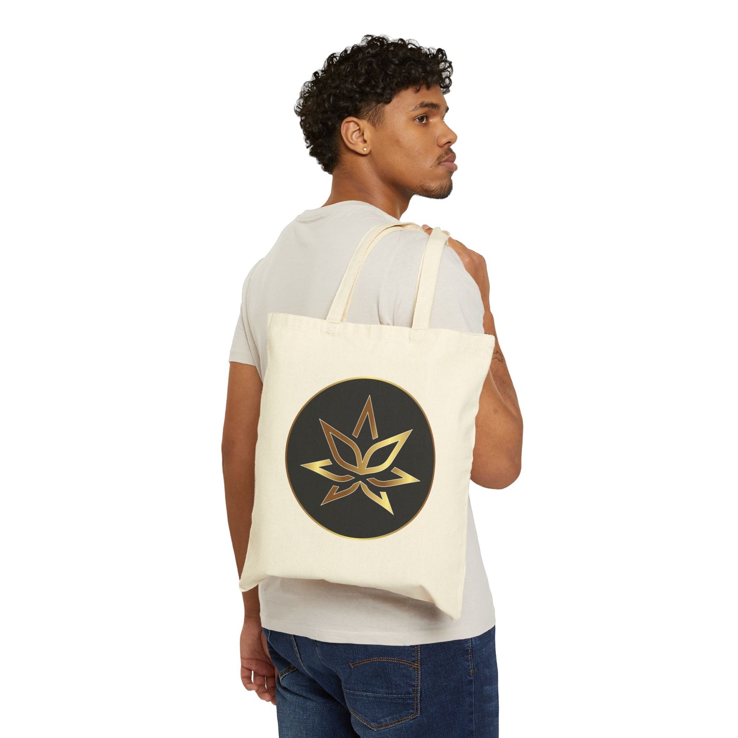 Stylish Cotton Canvas Tote Bag with Unique Gold and Green Designs, Eco-Friendly Shopping Bag, Gift for Nature Lovers, Yoga Lovers, and [...]
