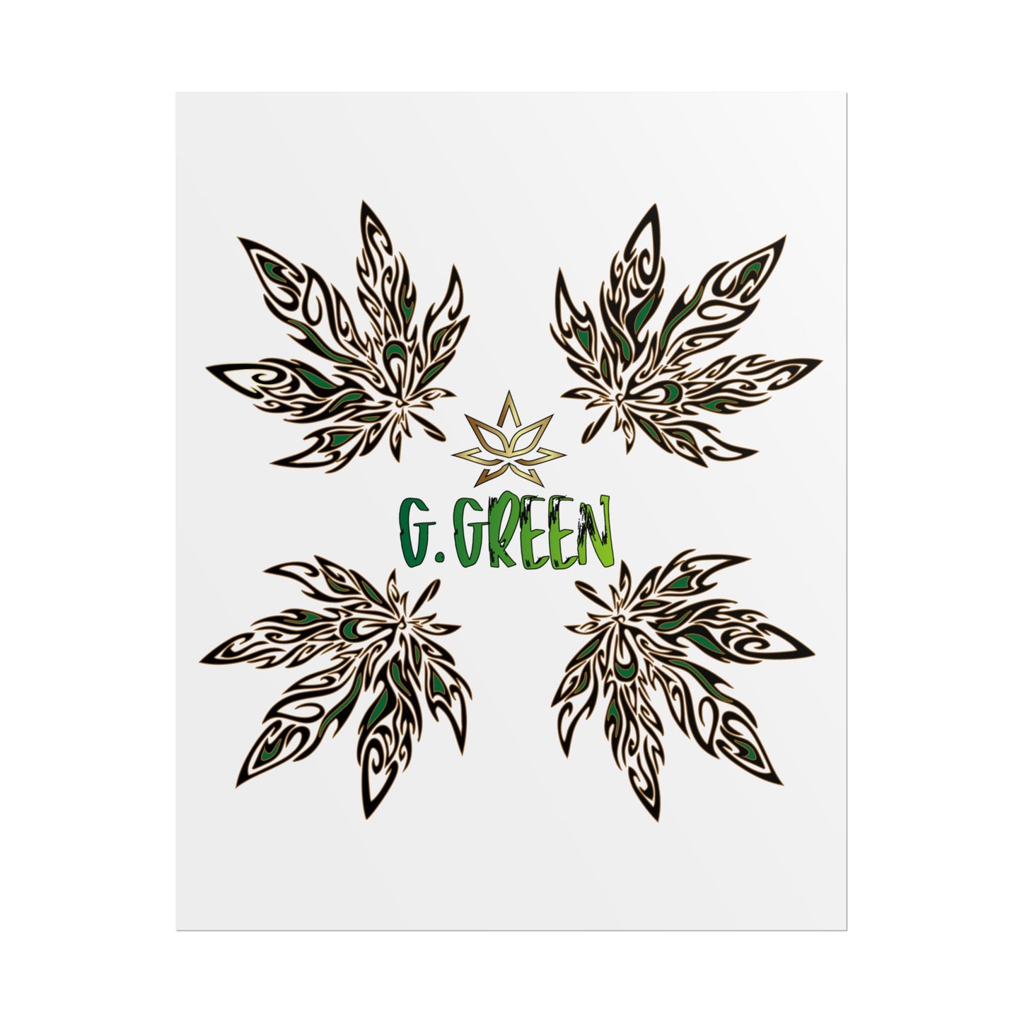 Bohemian Leaf Art Print, Nature Decor, Greenery Wall Art, G. Green, Home Decor, Botanical Poster, Gift for Plant Lovers