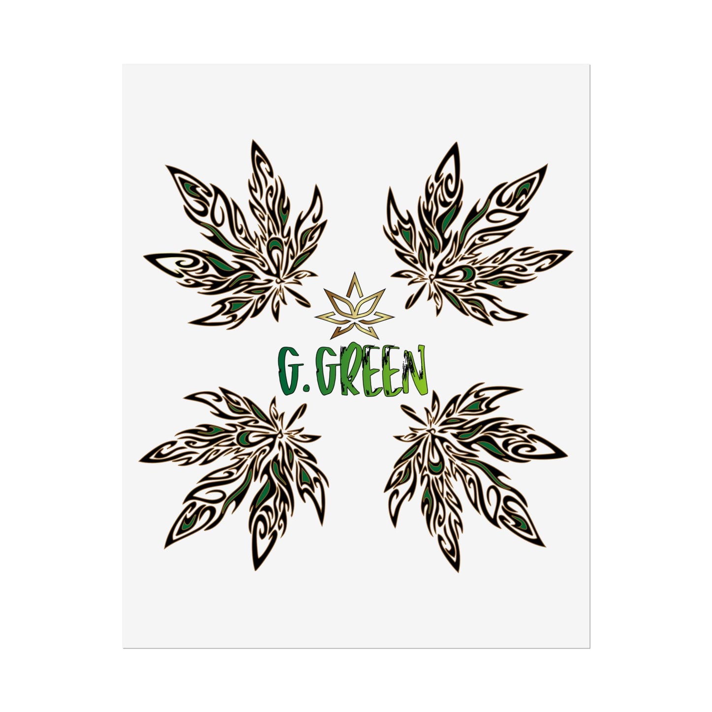 Bohemian Leaf Art Print, Nature Decor, Greenery Wall Art, G. Green, Home Decor, Botanical Poster, Gift for Plant Lovers