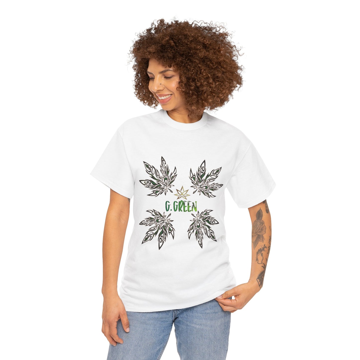 Tee-Shirt Coton Unisexe 'CannaLeaf#1' G.GREEN Design