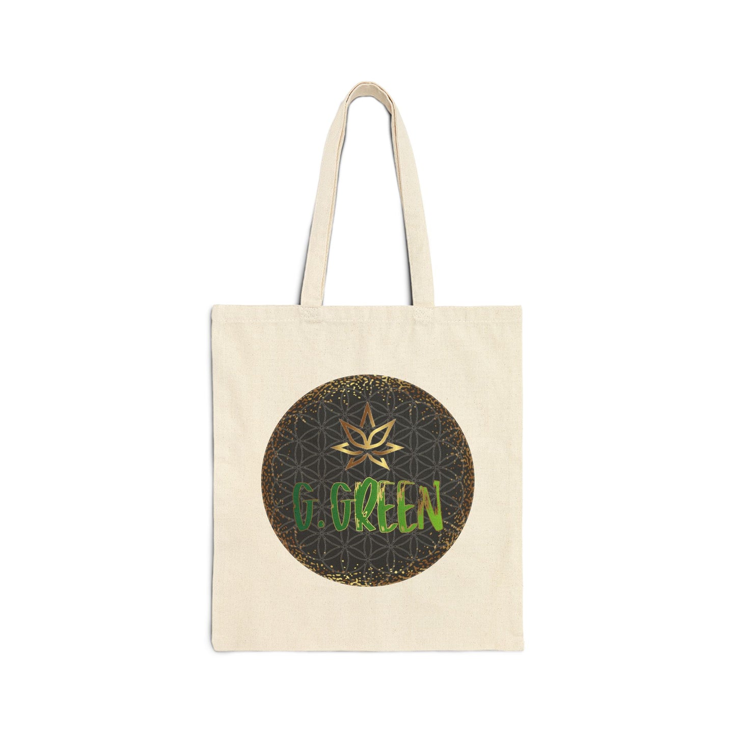 Stylish Cotton Canvas Tote Bag with Unique Gold and Green Designs, Eco-Friendly Shopping Bag, Gift for Nature Lovers, Yoga Lovers, and [...]