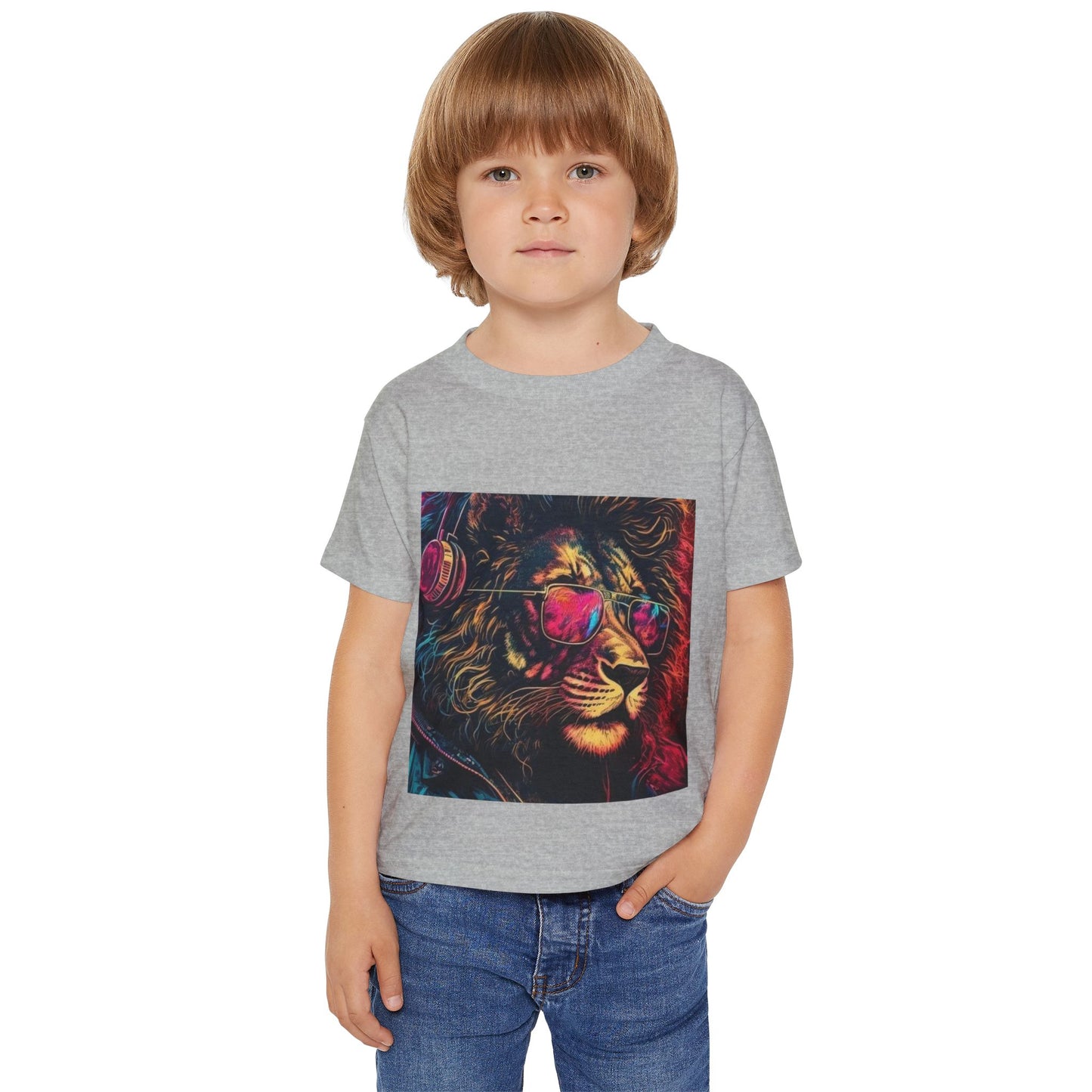 Vibrant Lion Toddler T-Shirt, Cool Children's Clothing, Fun Playwear, Birthday Gift, Kids' Fashion