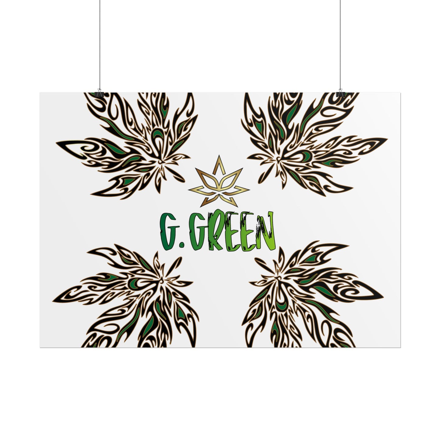 Bohemian Leaf Art Print, Nature Decor, Greenery Wall Art, G. Green, Home Decor, Botanical Poster, Gift for Plant Lovers