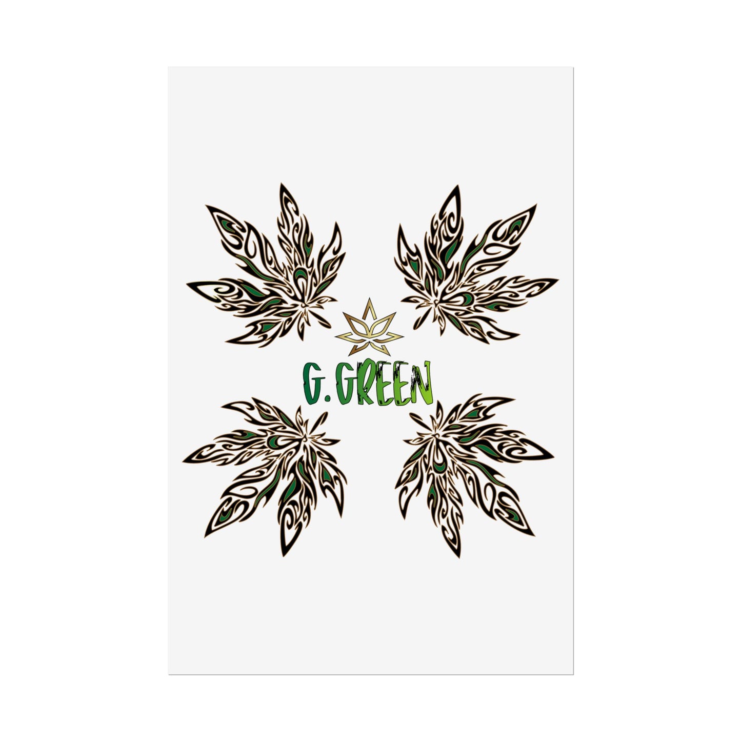 Bohemian Leaf Art Print, Nature Decor, Greenery Wall Art, G. Green, Home Decor, Botanical Poster, Gift for Plant Lovers