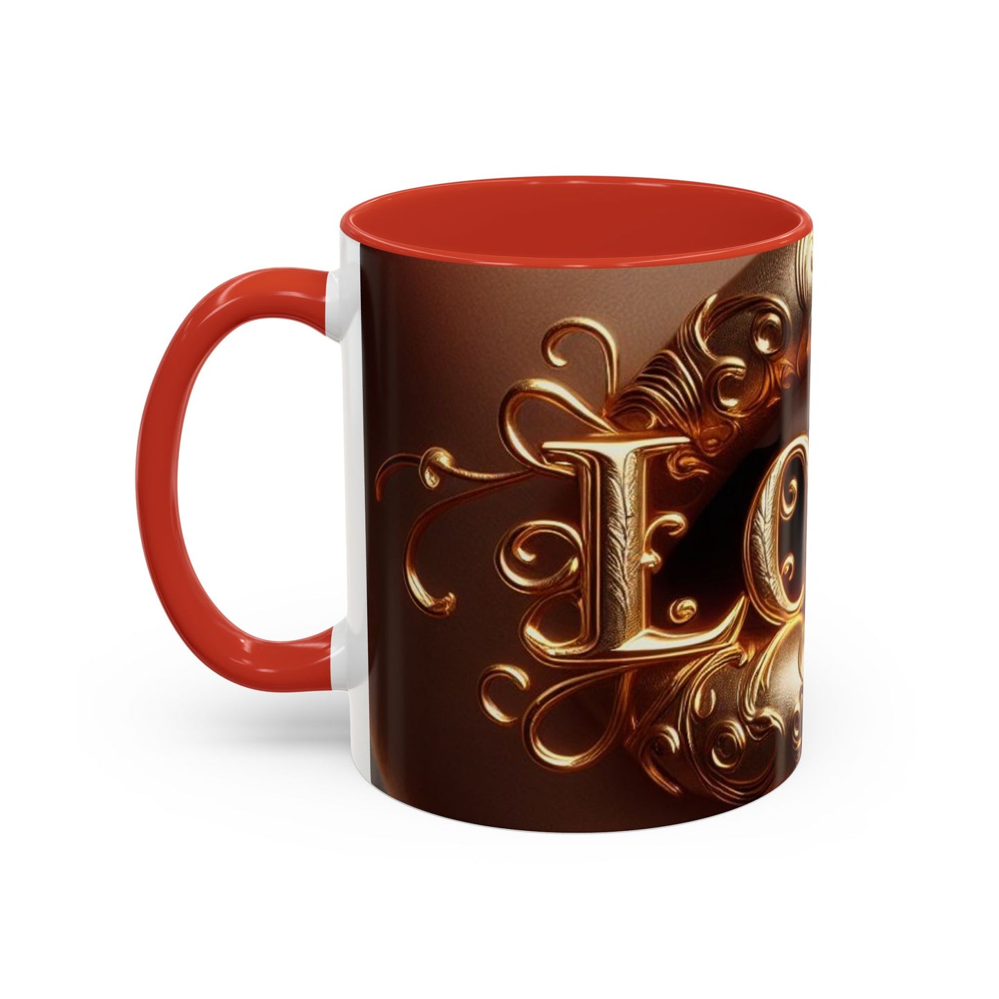 Love Accent Coffee Mug, Romantic Gift Mug, Cute Love Mug, Valentine's Day Gift, Decorative Coffee Mug, Stylish Tea Cup