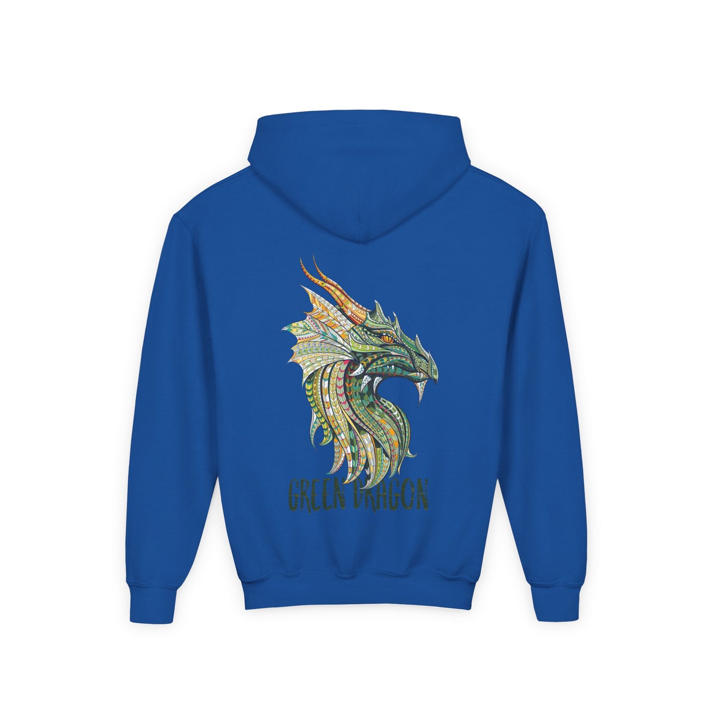 Youth Dragon Graphic Hoodie, Eco-Friendly Hoodie, Gift for Young Artists, Unique Kids Sweatshirt, Fantasy Apparel