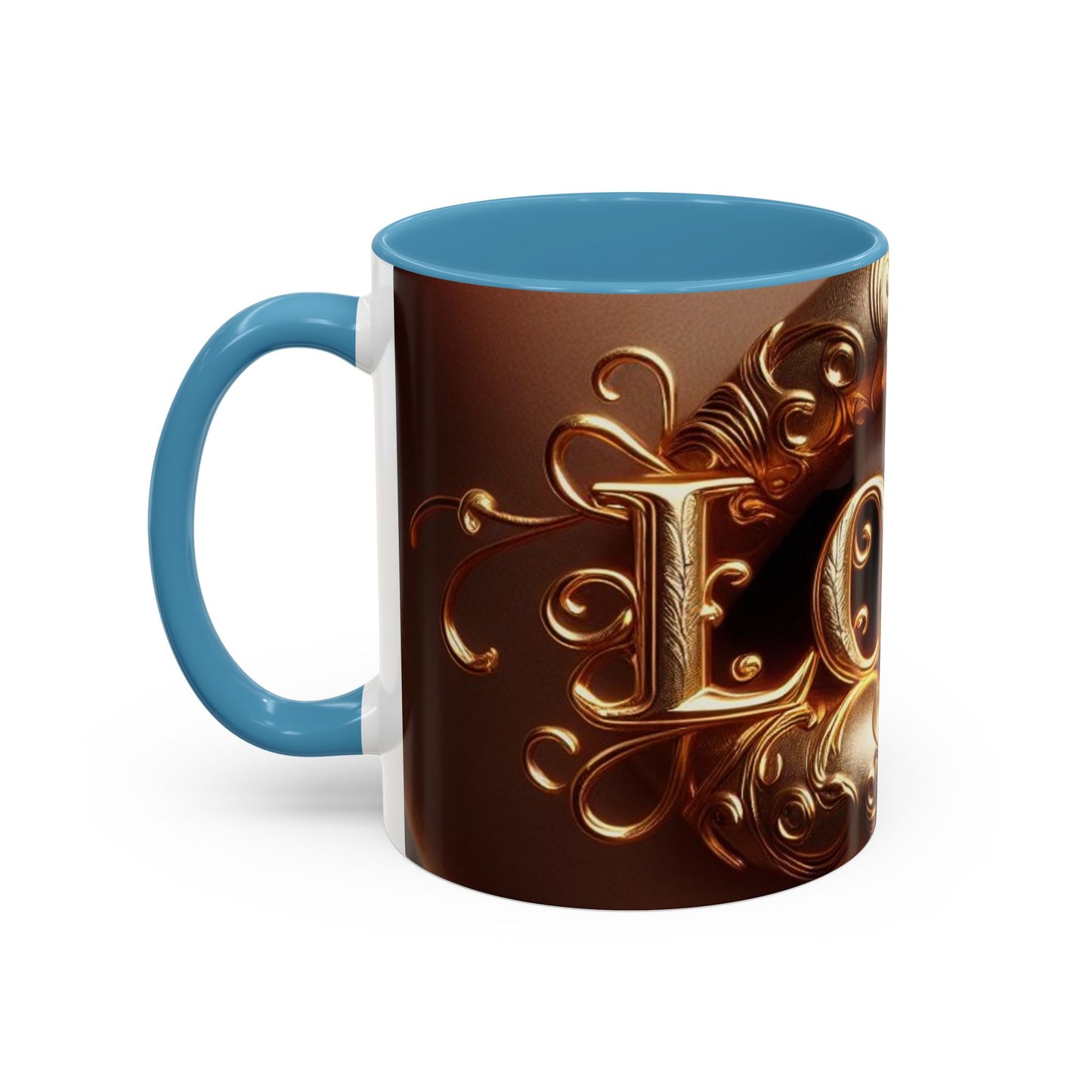 Love Accent Coffee Mug, Romantic Gift Mug, Cute Love Mug, Valentine's Day Gift, Decorative Coffee Mug, Stylish Tea Cup