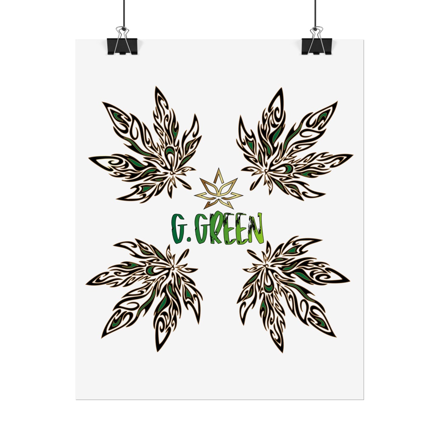 Bohemian Leaf Art Print, Nature Decor, Greenery Wall Art, G. Green, Home Decor, Botanical Poster, Gift for Plant Lovers