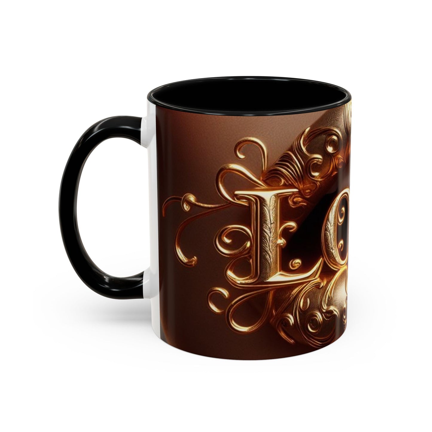 Love Accent Coffee Mug, Romantic Gift Mug, Cute Love Mug, Valentine's Day Gift, Decorative Coffee Mug, Stylish Tea Cup