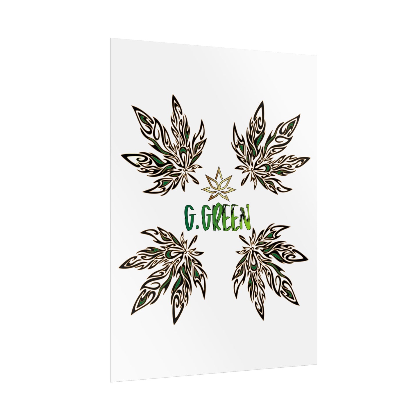 Bohemian Leaf Art Print, Nature Decor, Greenery Wall Art, G. Green, Home Decor, Botanical Poster, Gift for Plant Lovers