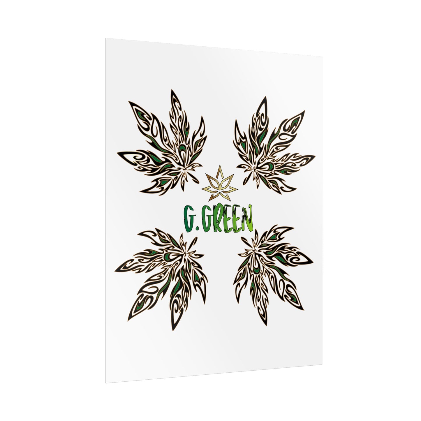 Bohemian Leaf Art Print, Nature Decor, Greenery Wall Art, G. Green, Home Decor, Botanical Poster, Gift for Plant Lovers