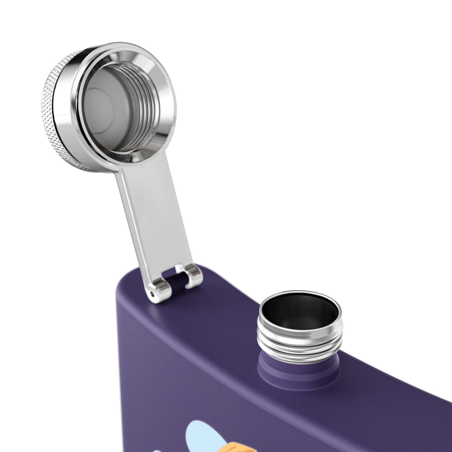 Whimsical Pirate Flask, 6oz Stainless Steel Gift, Fun Party Accessory, Unique Groomsmen Gift, Adventure Enthusiast Flask, Novelty Drinkware