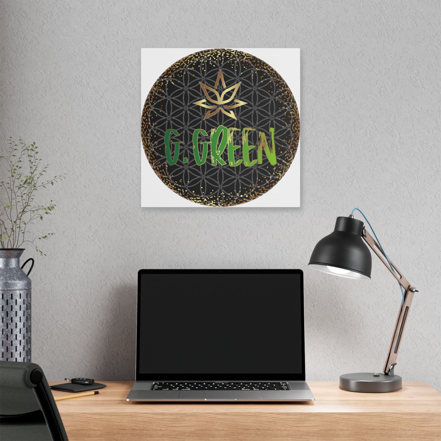 Zen Floral Canvas Art Print, Bohemian Wall Decor, Gift for Yoga Lovers, Meditation Artwork, Home Decor, Modern Art