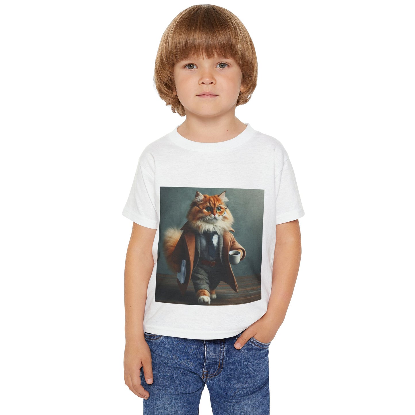 Whimsical Toddler T-shirt with Playful Cat Design, Cute Kid's Tee, Fun Gift for Toddlers, Party Wear, Birthday Gift, Everyday Style