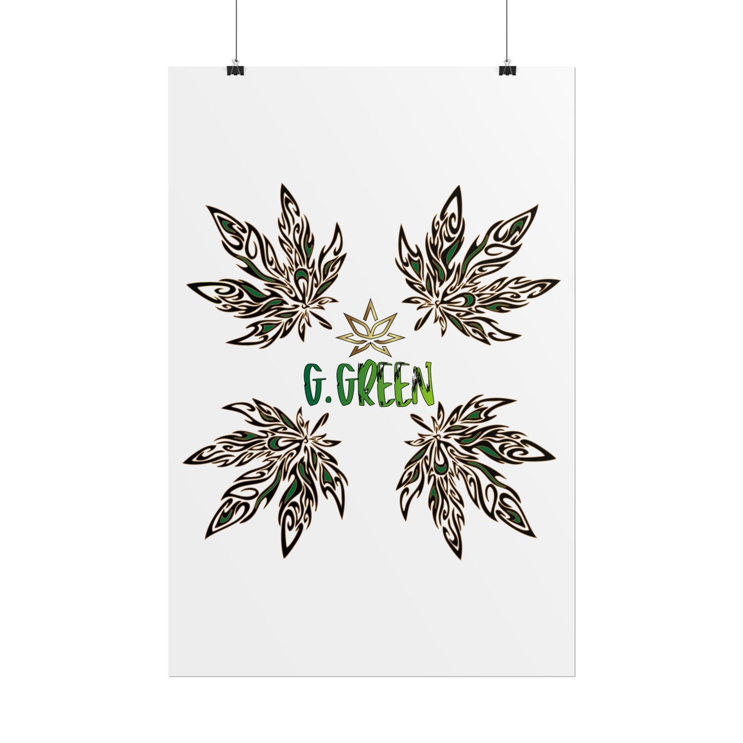 Bohemian Leaf Art Print, Nature Decor, Greenery Wall Art, G. Green, Home Decor, Botanical Poster, Gift for Plant Lovers