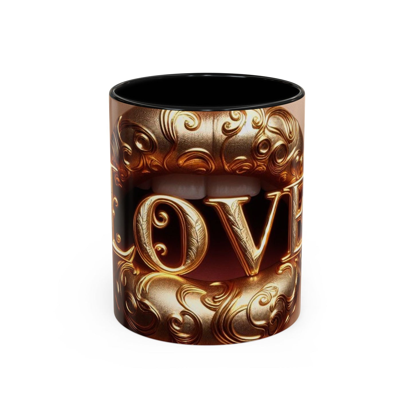 Love Accent Coffee Mug, Romantic Gift Mug, Cute Love Mug, Valentine's Day Gift, Decorative Coffee Mug, Stylish Tea Cup