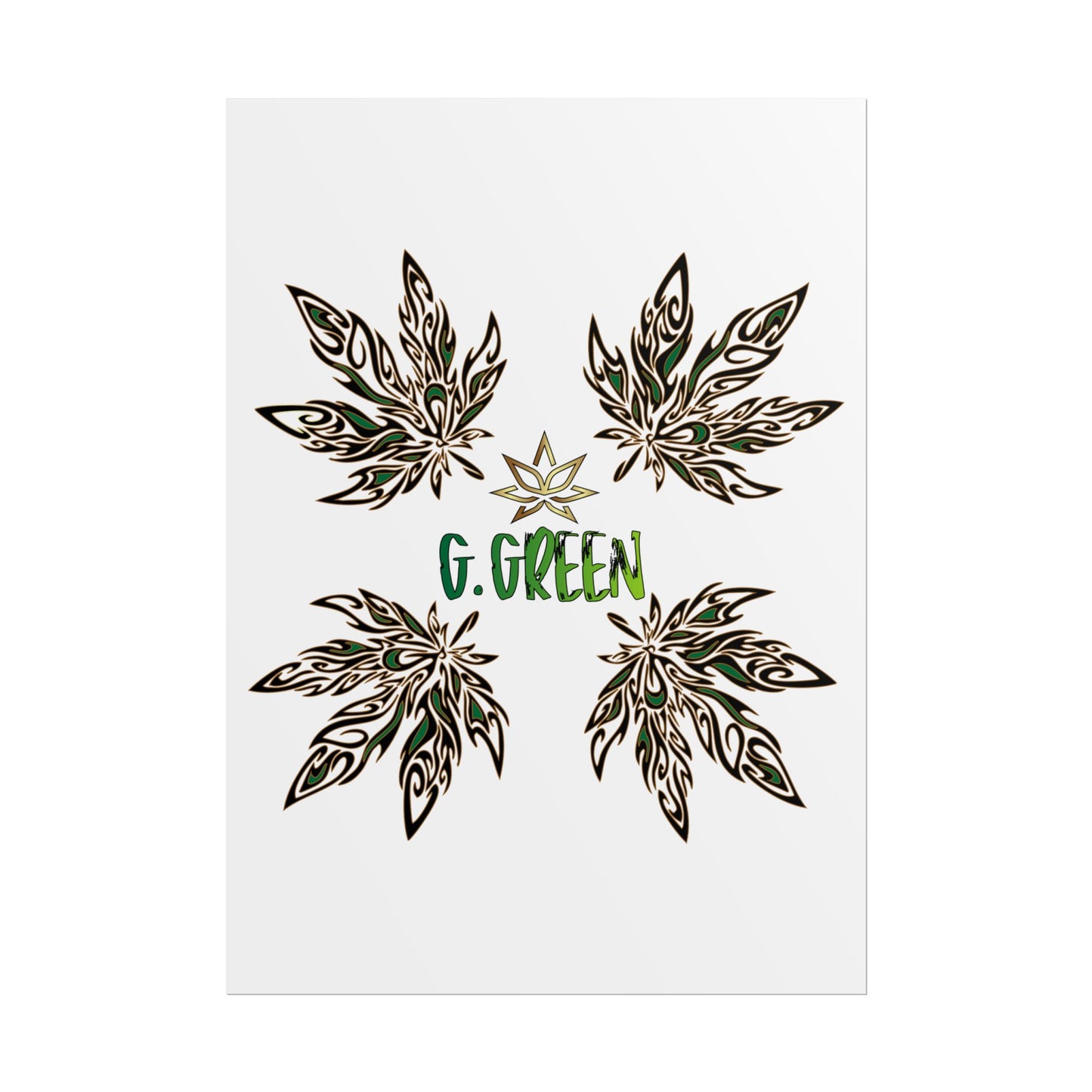 Bohemian Leaf Art Print, Nature Decor, Greenery Wall Art, G. Green, Home Decor, Botanical Poster, Gift for Plant Lovers
