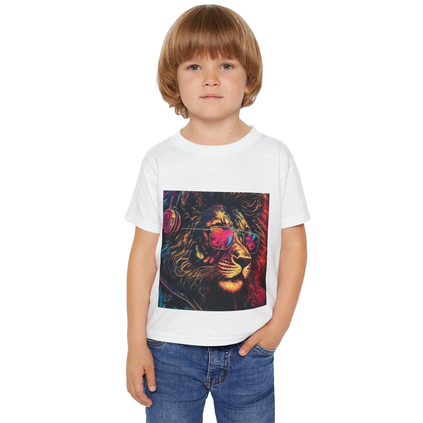 Vibrant Lion Toddler T-Shirt, Cool Children's Clothing, Fun Playwear, Birthday Gift, Kids' Fashion