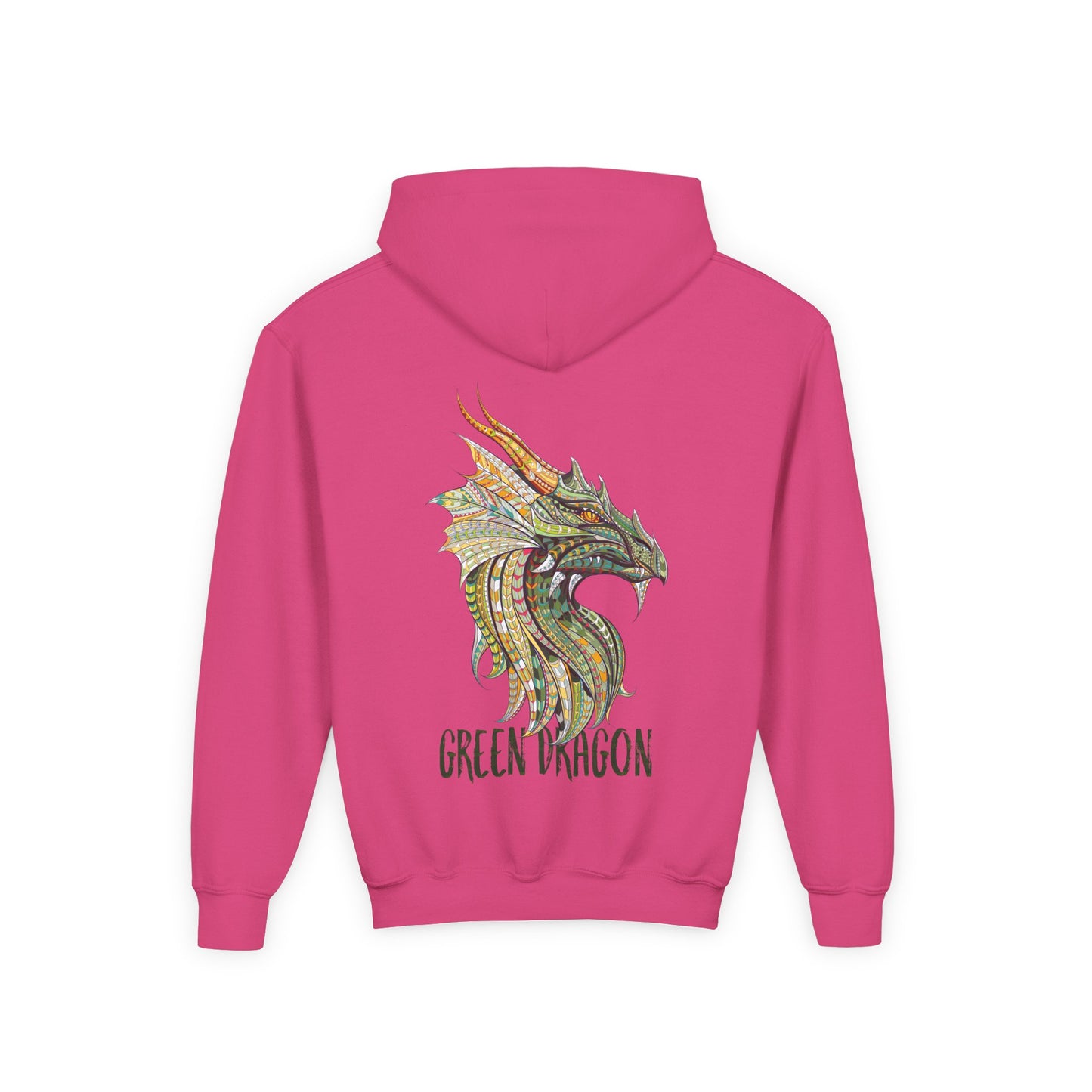 Youth Dragon Graphic Hoodie, Eco-Friendly Hoodie, Gift for Young Artists, Unique Kids Sweatshirt, Fantasy Apparel