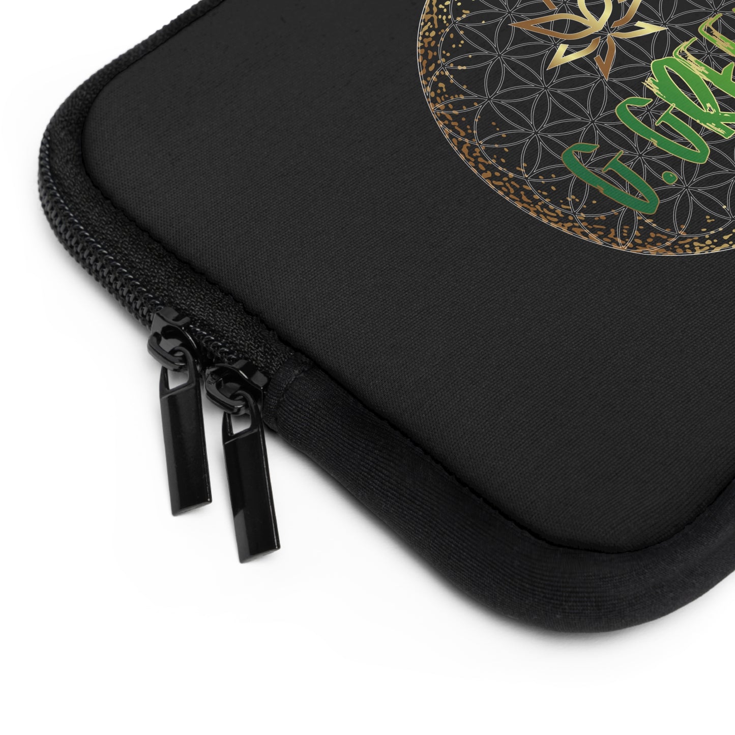 Stylish Laptop Sleeve with Green Floral Design, Eco-Friendly Tech Case, Perfect Gift for Students, Professionals, and Plant Lovers
