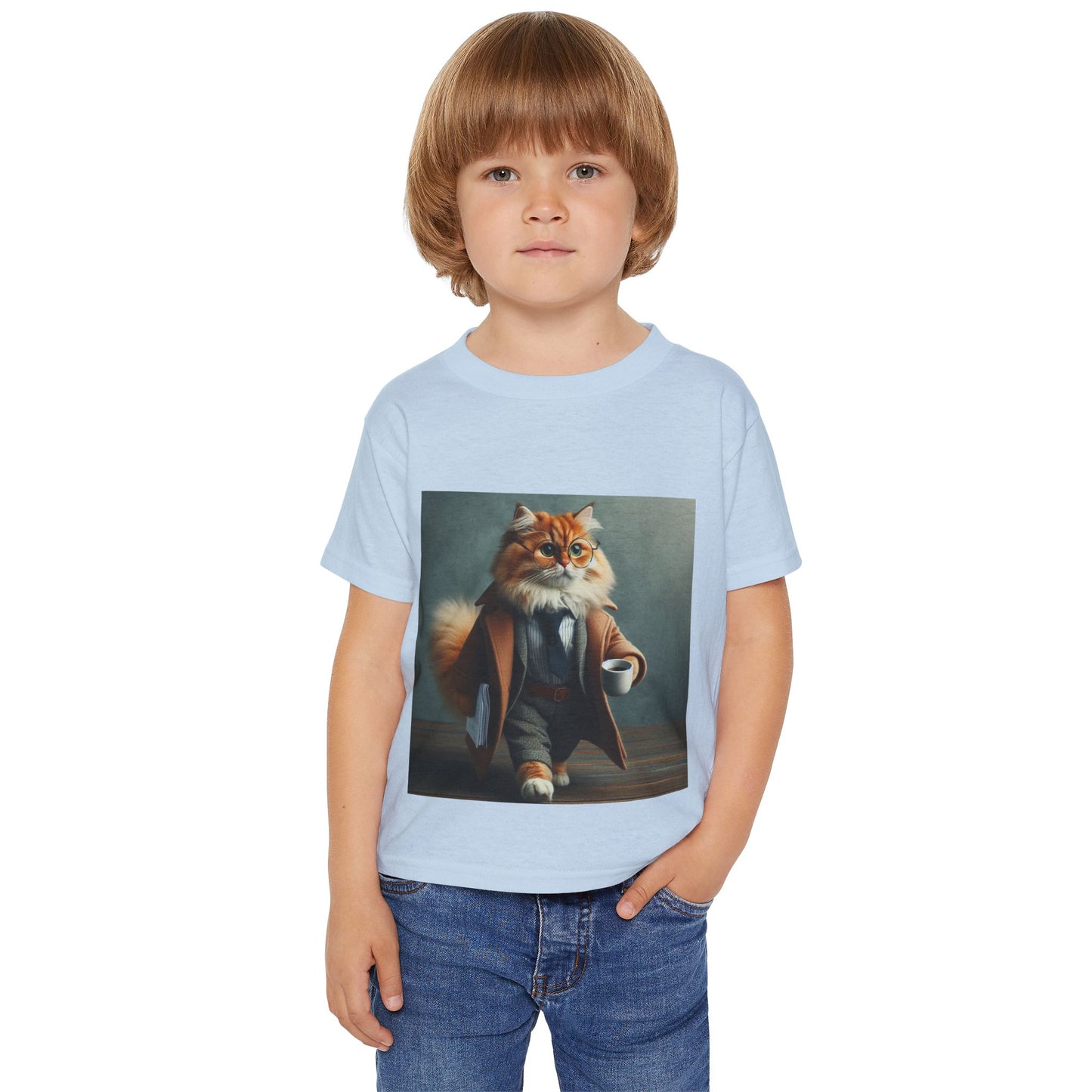 Whimsical Toddler T-shirt with Playful Cat Design, Cute Kid's Tee, Fun Gift for Toddlers, Party Wear, Birthday Gift, Everyday Style