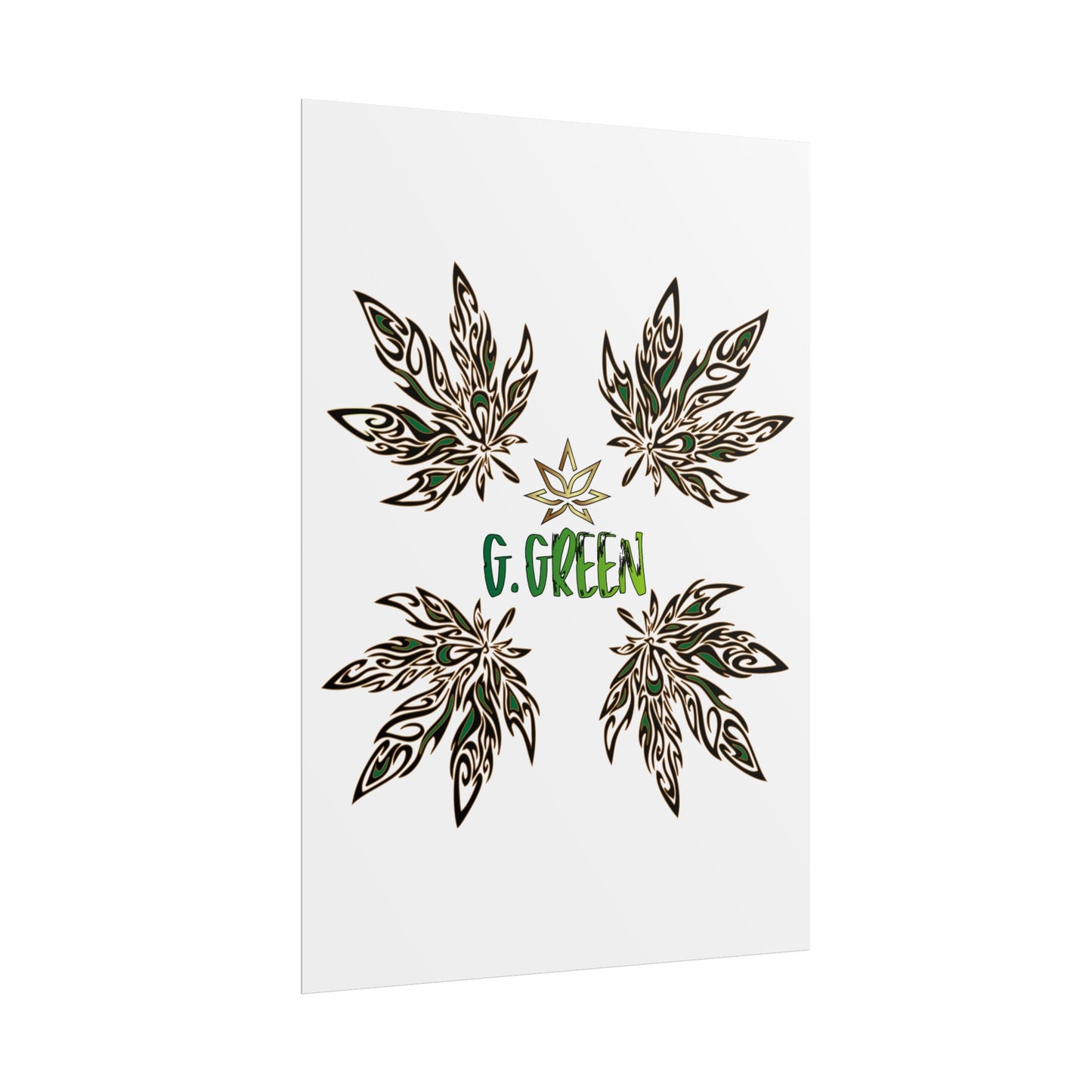 Bohemian Leaf Art Print, Nature Decor, Greenery Wall Art, G. Green, Home Decor, Botanical Poster, Gift for Plant Lovers