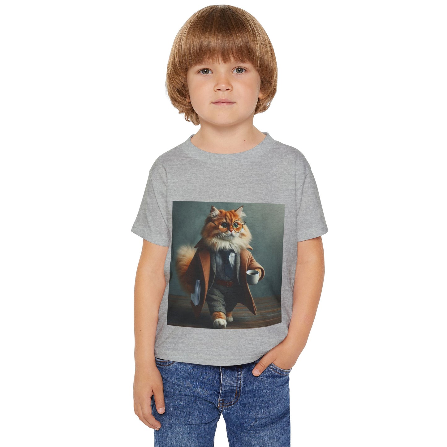 Whimsical Toddler T-shirt with Playful Cat Design, Cute Kid's Tee, Fun Gift for Toddlers, Party Wear, Birthday Gift, Everyday Style