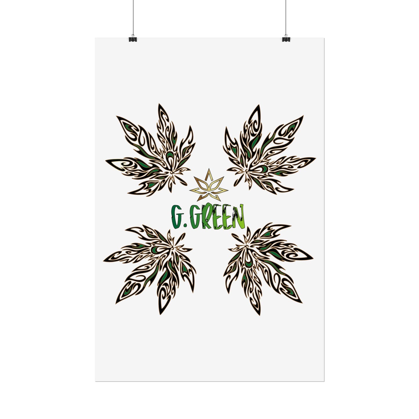 Bohemian Leaf Art Print, Nature Decor, Greenery Wall Art, G. Green, Home Decor, Botanical Poster, Gift for Plant Lovers