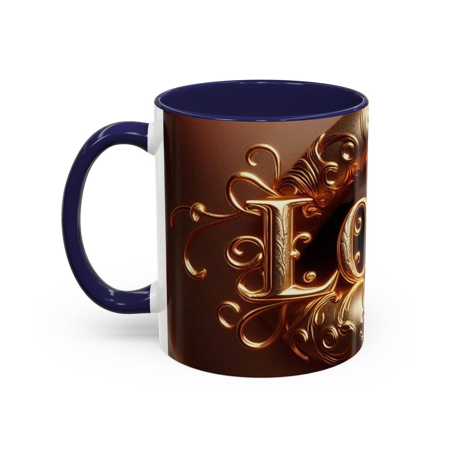 Love Accent Coffee Mug, Romantic Gift Mug, Cute Love Mug, Valentine's Day Gift, Decorative Coffee Mug, Stylish Tea Cup