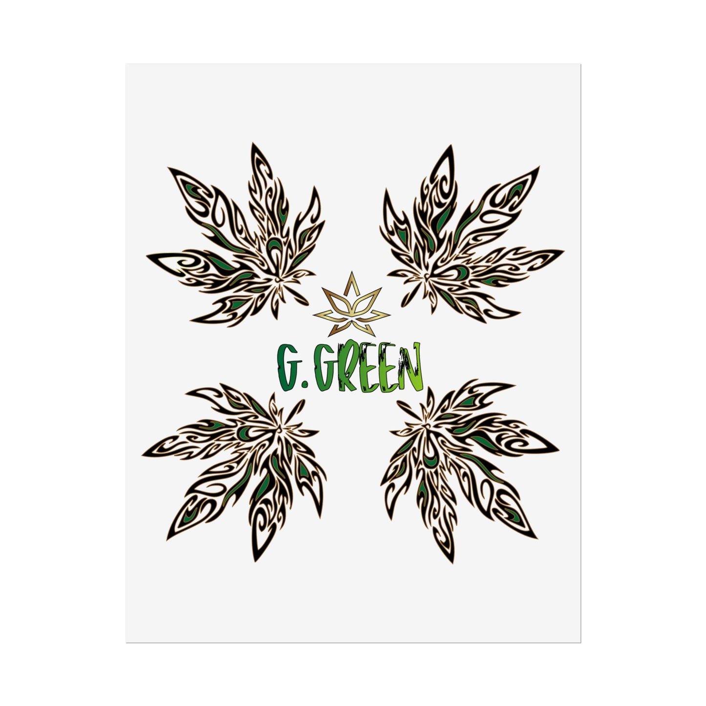Bohemian Leaf Art Print, Nature Decor, Greenery Wall Art, G. Green, Home Decor, Botanical Poster, Gift for Plant Lovers
