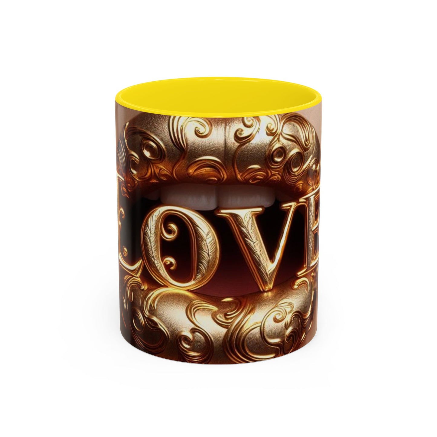 Love Accent Coffee Mug, Romantic Gift Mug, Cute Love Mug, Valentine's Day Gift, Decorative Coffee Mug, Stylish Tea Cup