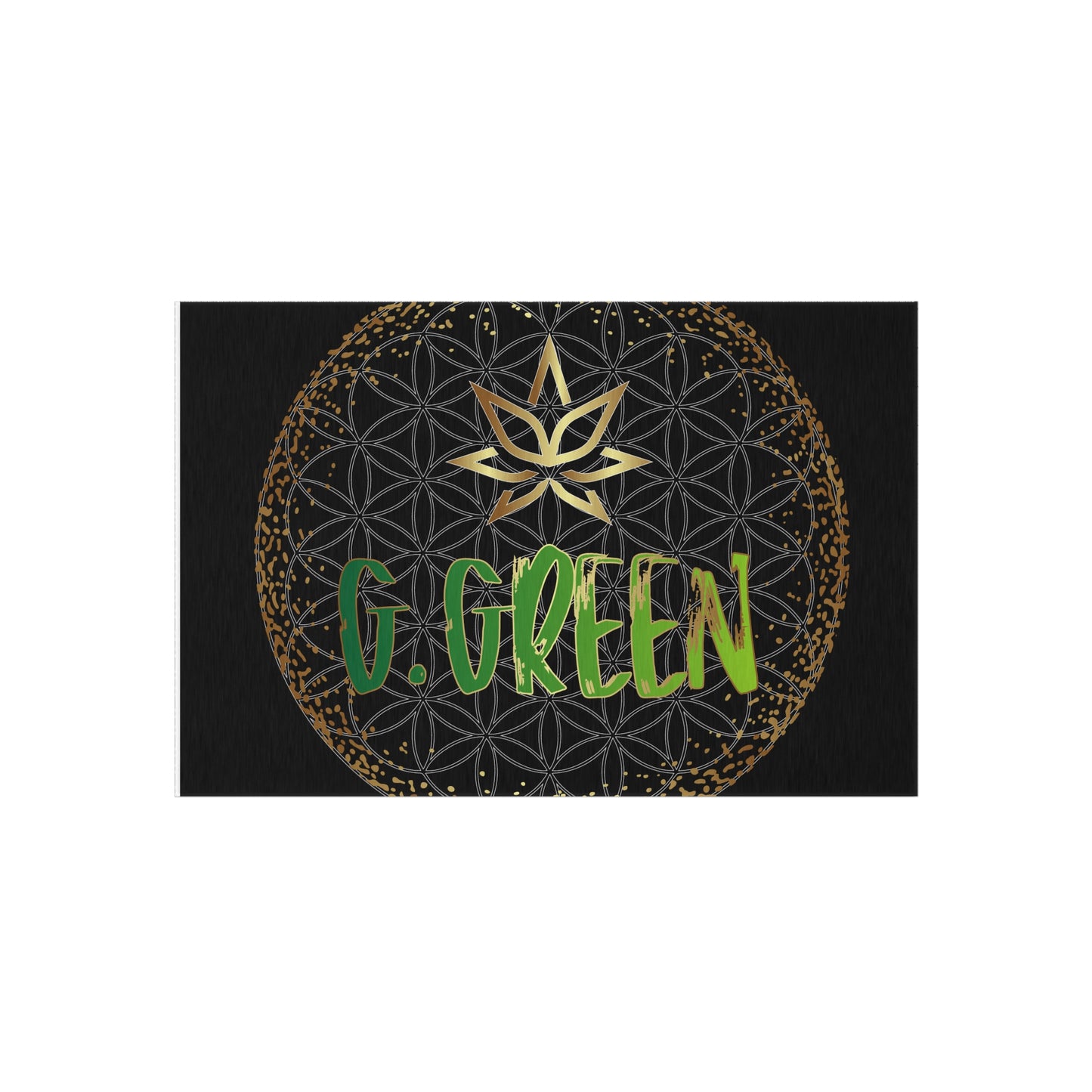 Boho Outdoor Rug with Flower Design, Patio Decor, Garden Mat, Entrance Rug, Home Decor