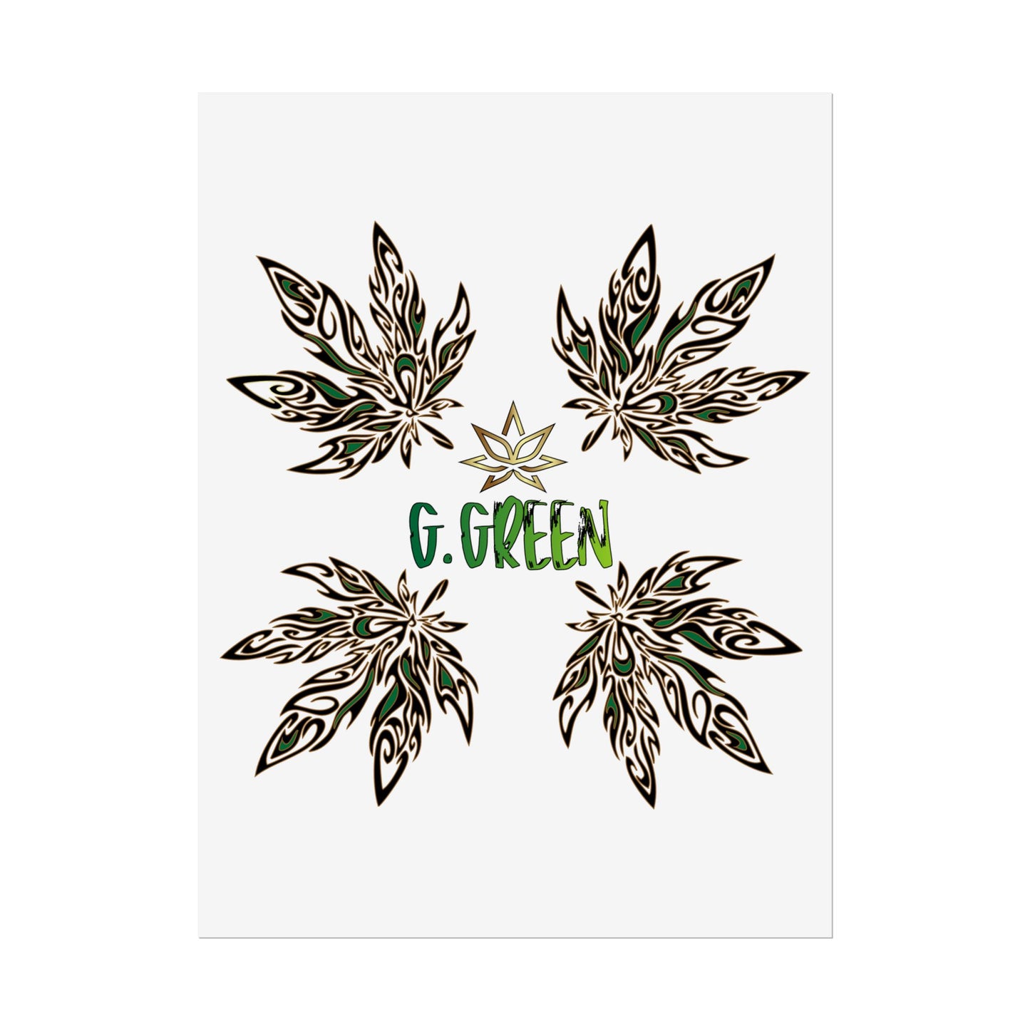 Bohemian Leaf Art Print, Nature Decor, Greenery Wall Art, G. Green, Home Decor, Botanical Poster, Gift for Plant Lovers