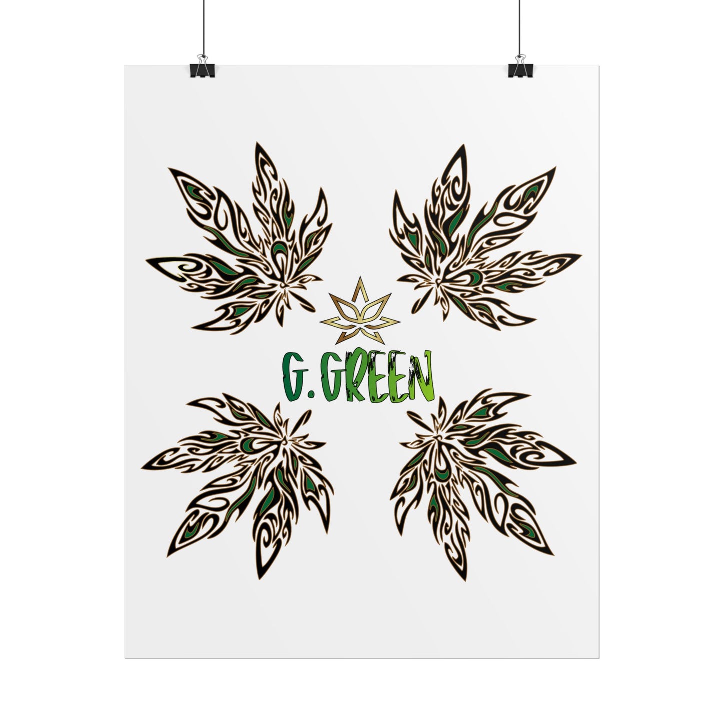 Bohemian Leaf Art Print, Nature Decor, Greenery Wall Art, G. Green, Home Decor, Botanical Poster, Gift for Plant Lovers