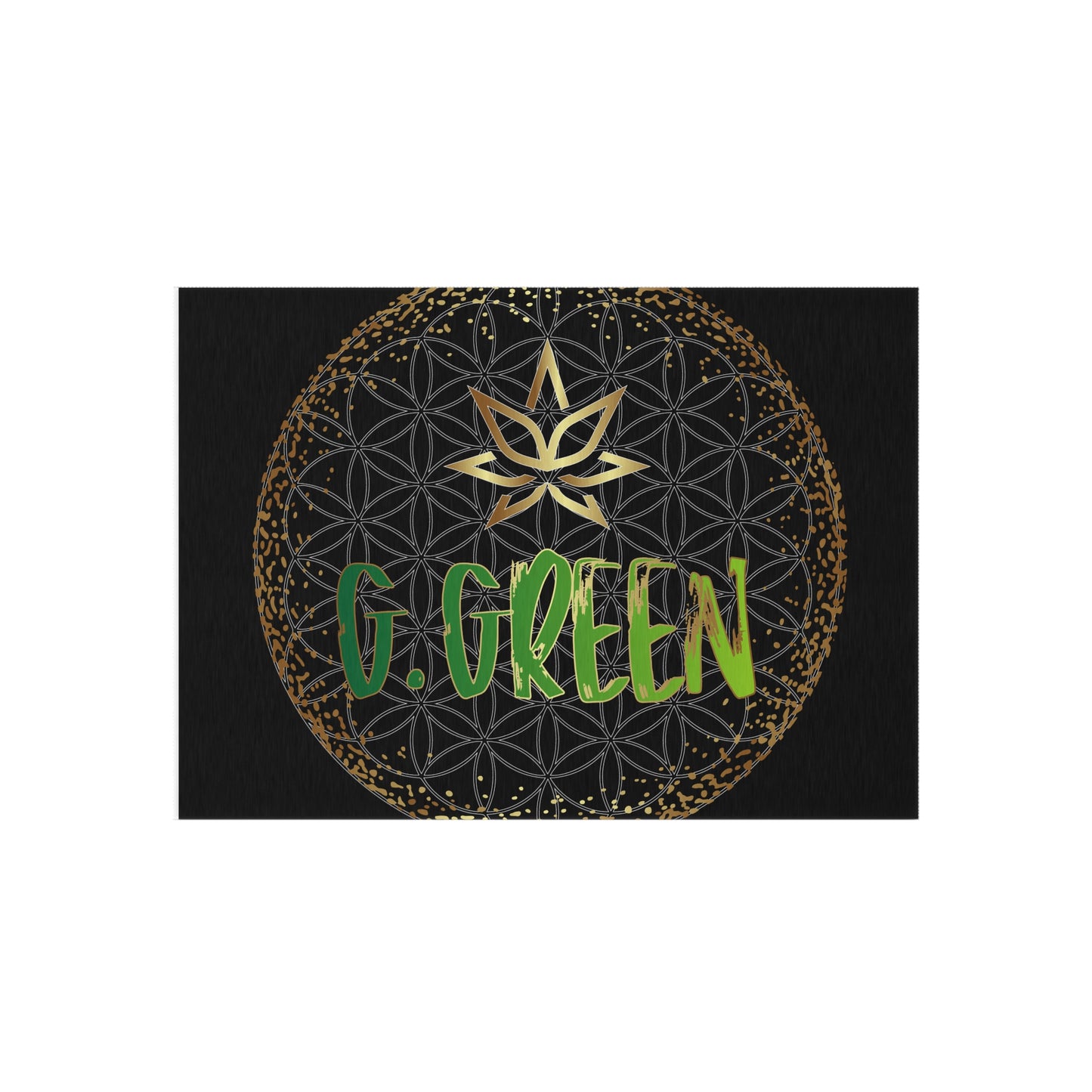 Boho Outdoor Rug with Flower Design, Patio Decor, Garden Mat, Entrance Rug, Home Decor