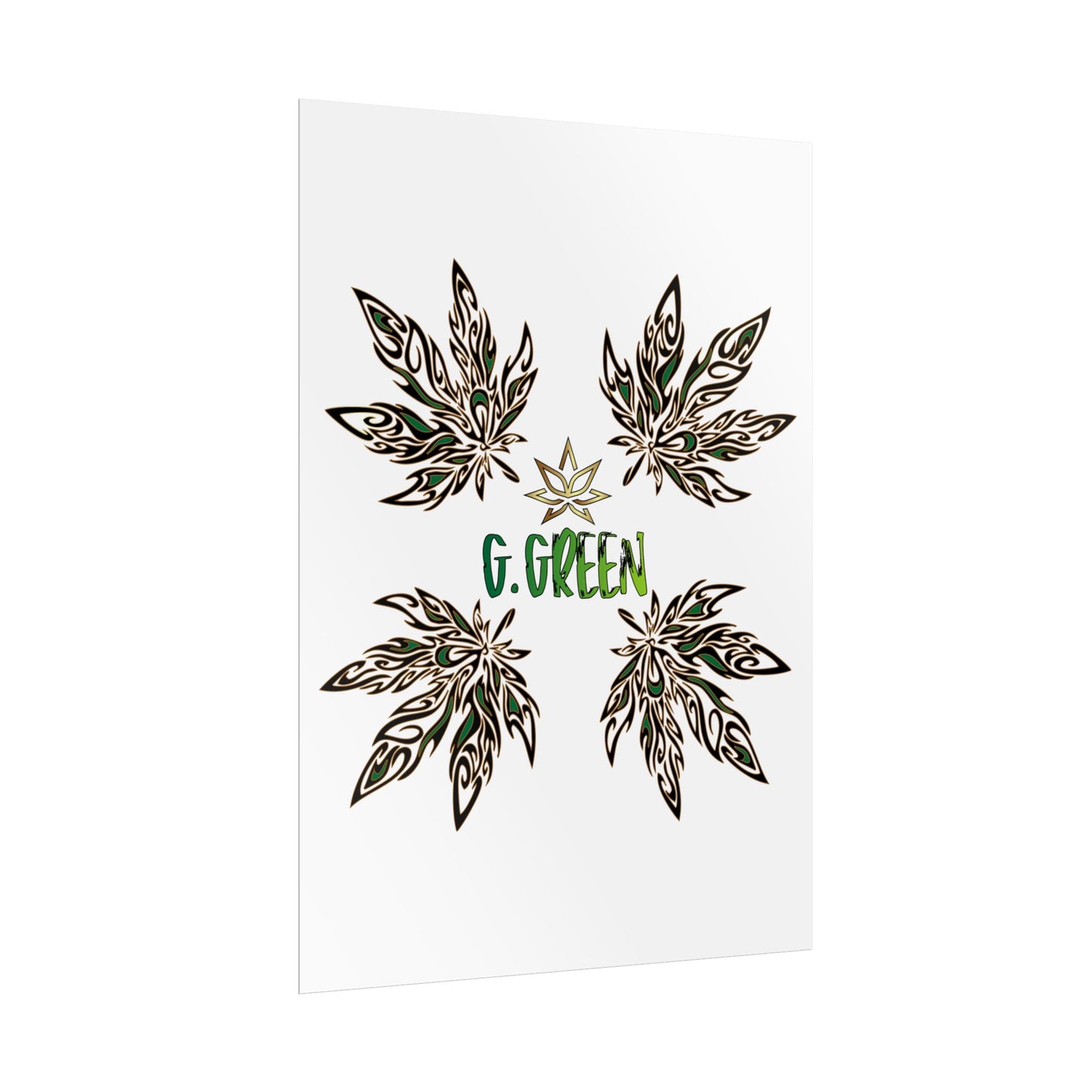 Bohemian Leaf Art Print, Nature Decor, Greenery Wall Art, G. Green, Home Decor, Botanical Poster, Gift for Plant Lovers