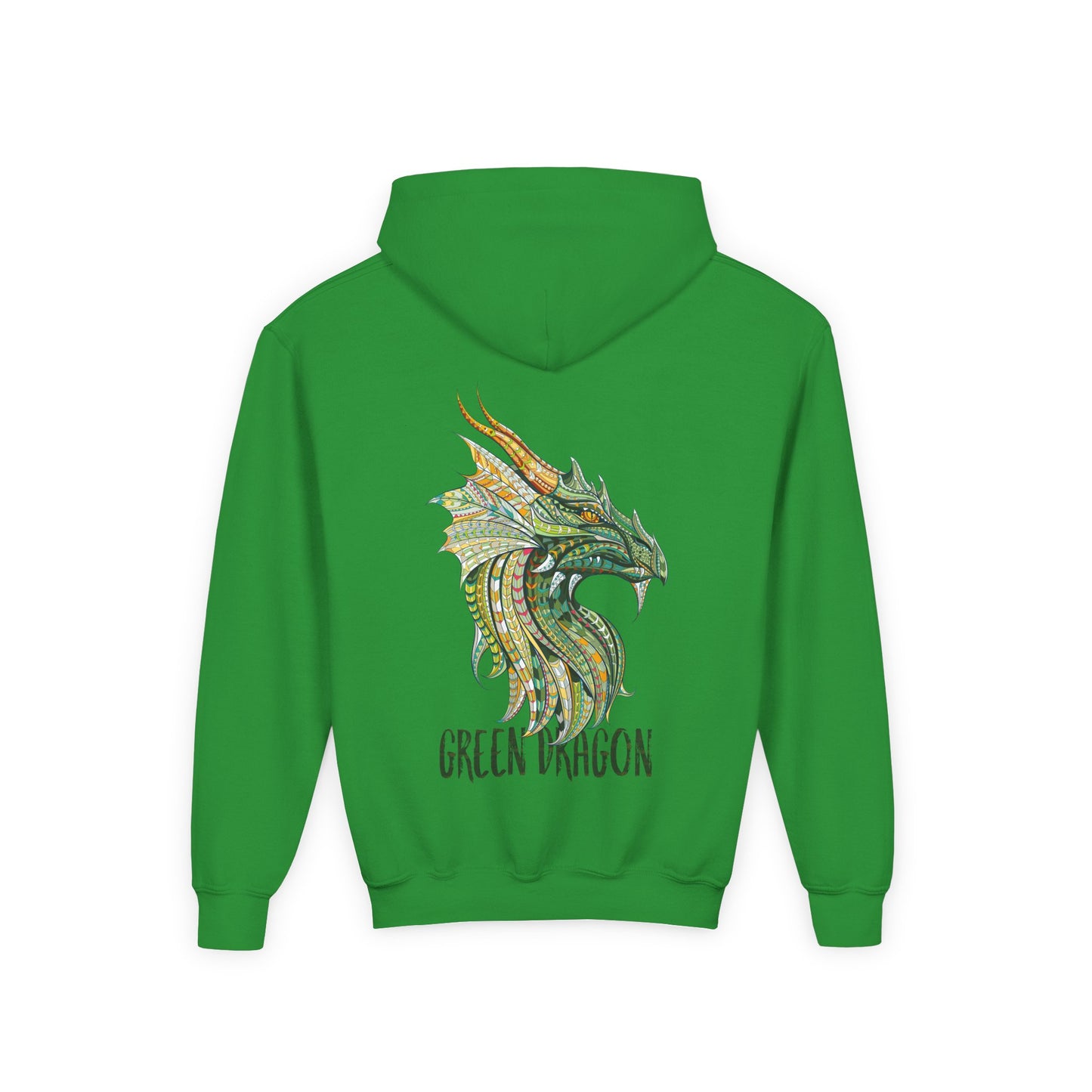 Youth Dragon Graphic Hoodie, Eco-Friendly Hoodie, Gift for Young Artists, Unique Kids Sweatshirt, Fantasy Apparel