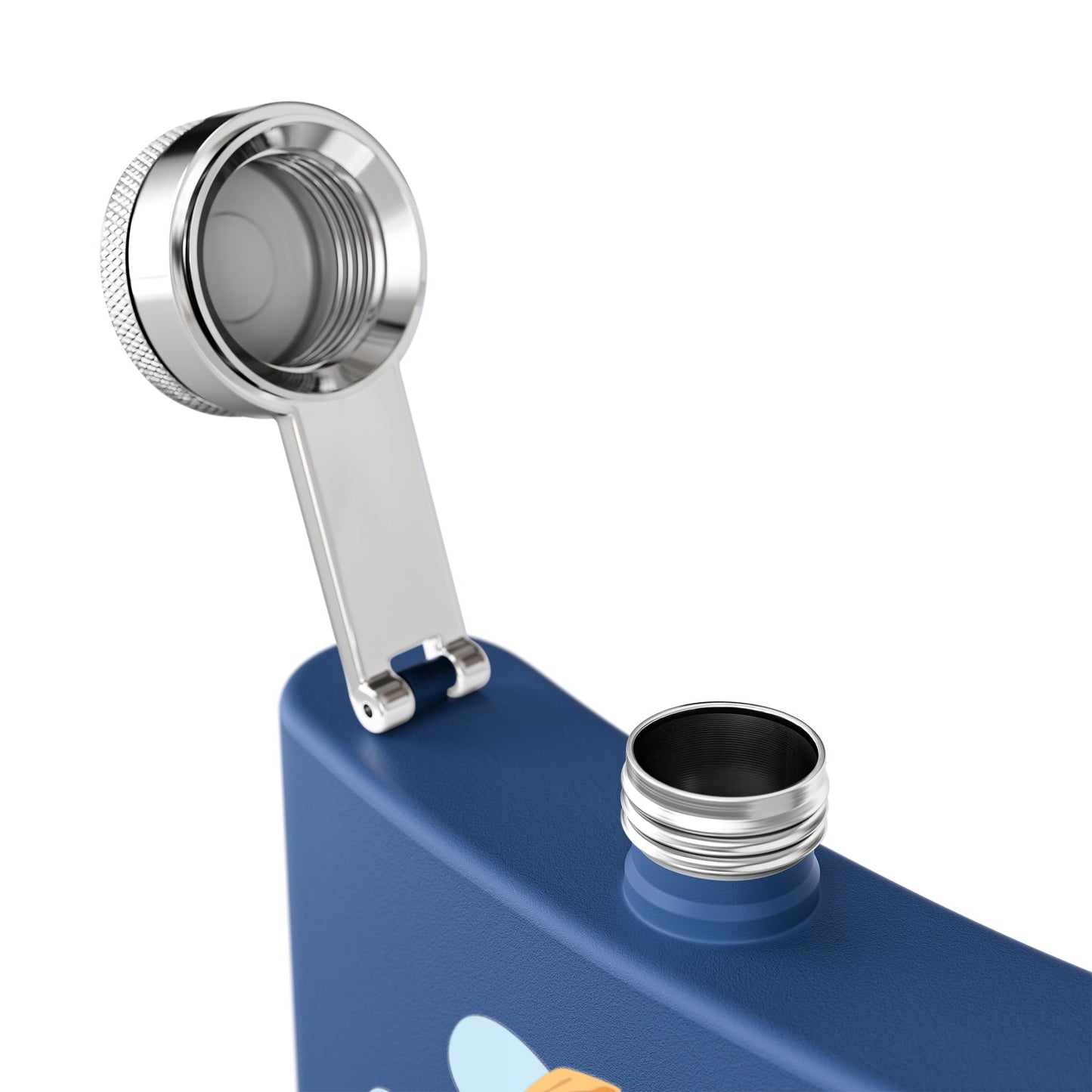 Whimsical Pirate Flask, 6oz Stainless Steel Gift, Fun Party Accessory, Unique Groomsmen Gift, Adventure Enthusiast Flask, Novelty Drinkware