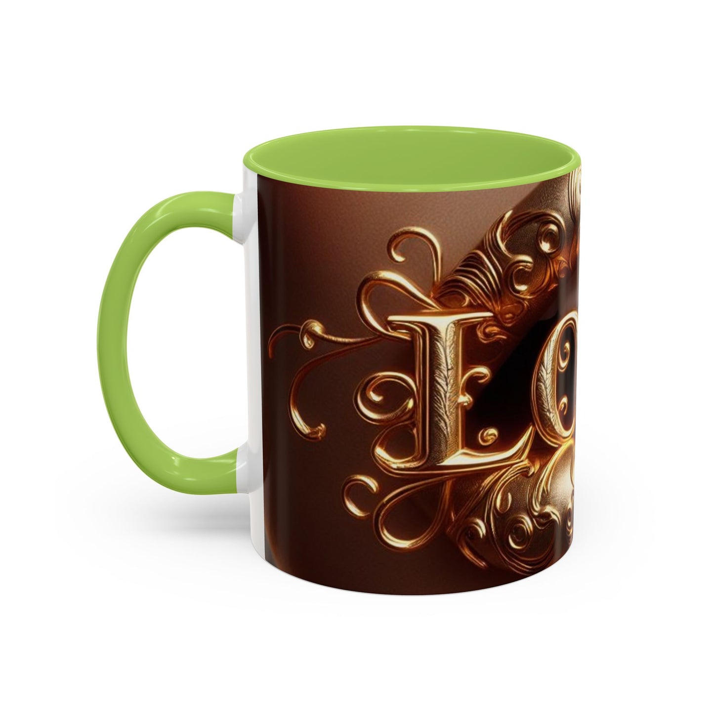 Love Accent Coffee Mug, Romantic Gift Mug, Cute Love Mug, Valentine's Day Gift, Decorative Coffee Mug, Stylish Tea Cup