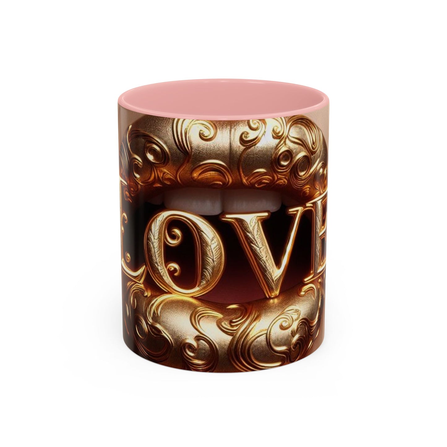 Love Accent Coffee Mug, Romantic Gift Mug, Cute Love Mug, Valentine's Day Gift, Decorative Coffee Mug, Stylish Tea Cup