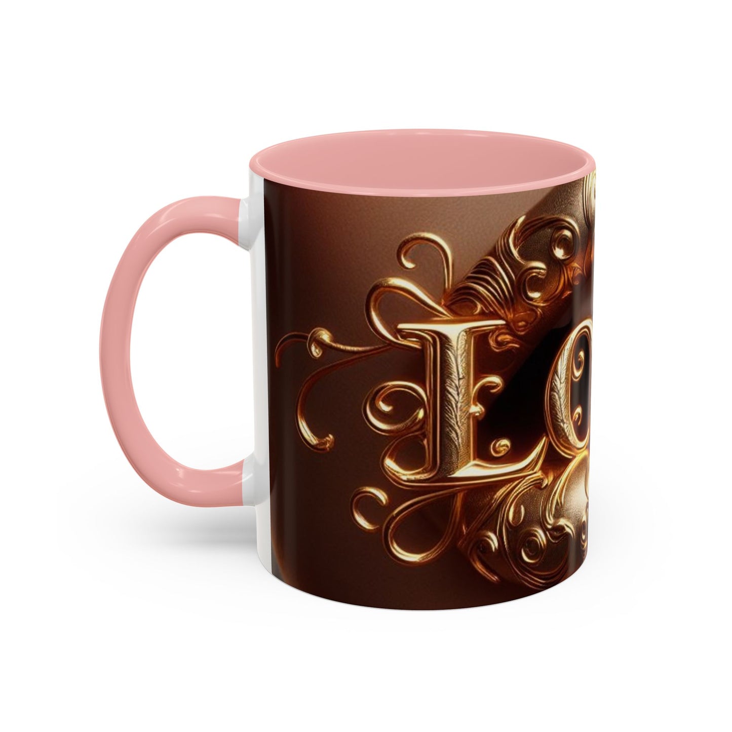 Love Accent Coffee Mug, Romantic Gift Mug, Cute Love Mug, Valentine's Day Gift, Decorative Coffee Mug, Stylish Tea Cup