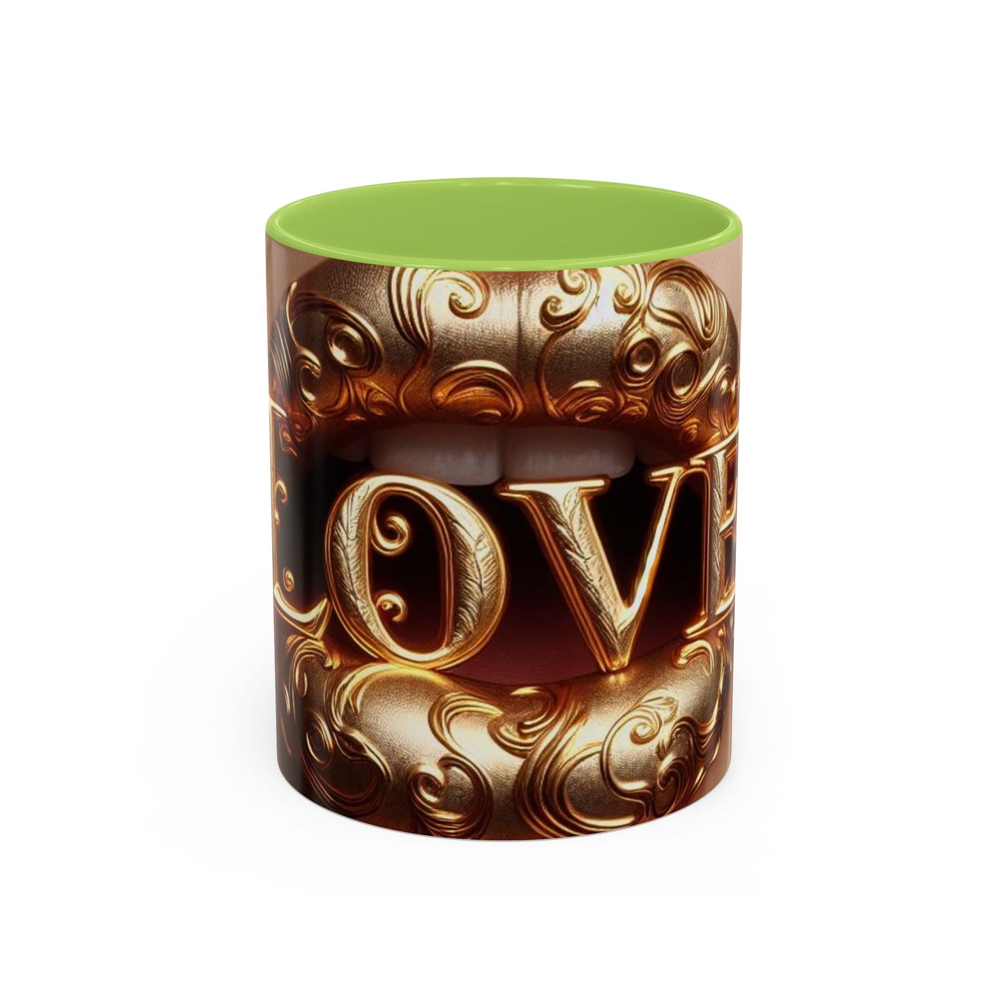 Love Accent Coffee Mug, Romantic Gift Mug, Cute Love Mug, Valentine's Day Gift, Decorative Coffee Mug, Stylish Tea Cup